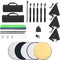 vidaXL - Fotostudioverlichtingsset - met - achtergronden - en - reflector