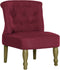 vidaXL Franse stoelen 2 st stof wijnrood