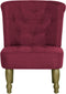 vidaXL Franse stoelen 2 st stof wijnrood