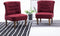 vidaXL Franse stoelen 2 st stof wijnrood