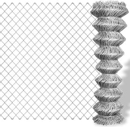 vidaXL - Gaashek - 15x1,25 - m - gegalvaniseerd - staal - zilverkleurig