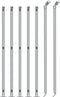 vidaXL - Gaashek - met - flens - 0,8x10 - m - zilverkleurig