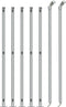 vidaXL - Gaashek - met - flens - 1x10 - m - zilverkleurig