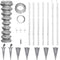 vidaXL - Gaashek - met - palen - 15x0,8 - m - gegalvaniseerd - staal