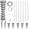 vidaXL - Gaashek - met - palen - 15x0,8 - m - gegalvaniseerd - staal