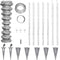 vidaXL - Gaashek - met - palen - 15x1 - m - gegalvaniseerd - staal