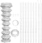 vidaXL - Gaashek - met - palen - 15x1 - m - gegalvaniseerd - staal - zilverkleurig