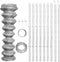 vidaXL - Gaashek - met - palen - 15x1 - m - gegalvaniseerd - staal - zilverkleurig