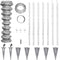 vidaXL - Gaashek - met - palen - 15x1 - m - gegalvaniseerd - staal