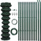 vidaXL - Gaashek - met - palen - 15x1 - m - gegalvaniseerd - staal - zilverkleurig