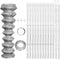 vidaXL - Gaashek - met - palen - 15x1 - m - gegalvaniseerd - staal - zilverkleurig