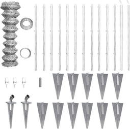 vidaXL - Gaashek - met - palen - 25x0,8 - m - gegalvaniseerd - staal