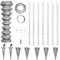 vidaXL - Gaashek - met - palen - 25x0,8 - m - gegalvaniseerd - staal