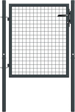 vidaXL - Gaaspoort - 100x125 - cm - gegalvaniseerd - staal - grijs