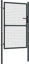 vidaXL - Gaaspoort - 100x175 - cm - gegalvaniseerd - staal - grijs