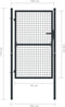 vidaXL - Gaaspoort - 100x175 - cm - gegalvaniseerd - staal - grijs