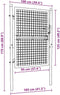 vidaXL - Gaaspoort - 100x175 - cm - gegalvaniseerd - staal - grijs