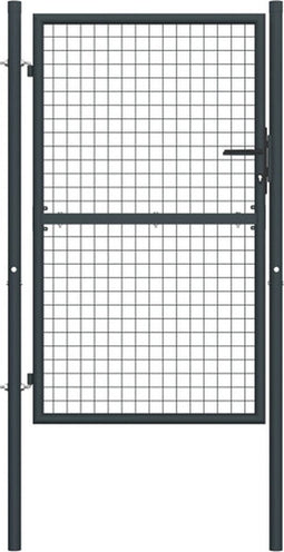 vidaXL - Gaaspoort - 100x200 - cm - gegalvaniseerd - staal - grijs