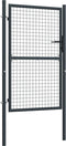 vidaXL - Gaaspoort - 100x200 - cm - gegalvaniseerd - staal - grijs