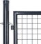 vidaXL - Gaaspoort - 289x100 - cm - gegalvaniseerd - staal - grijs