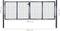 vidaXL - Gaaspoort - 289x100 - cm - gegalvaniseerd - staal - grijs