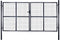 vidaXL - Gaaspoort - 289x200 - cm - gegalvaniseerd - staal - grijs