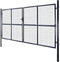 vidaXL - Gaaspoort - 289x200 - cm - gegalvaniseerd - staal - grijs