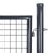 vidaXL - Gaaspoort - 85,5x100 - cm - gegalvaniseerd - staal - grijs