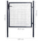 vidaXL - Gaaspoort - 85,5x100 - cm - gegalvaniseerd - staal - grijs