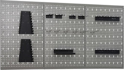 vidaXL - Gaatjespaneel - wandgemonteerd - 3 - st - 40x58 - cm - staal