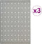 vidaXL - Gaatjespaneel - wandgemonteerd - 3 - st - 40x58 - cm - staal