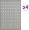 vidaXL - Gaatjespanelen - wandgemonteerd - 4 - st - 40x58 - cm - staal