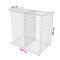 vidaXL - Gabion - mand - 100x50x100 - cm - gegalvaniseerd - staal