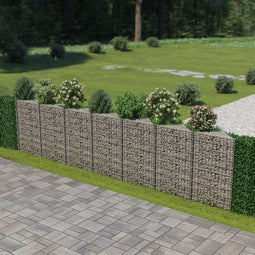 vidaXL - Gabion - mand - 450x30x100 - cm - gegalvaniseerd - staal