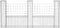 vidaXL - Gabion - mand - U-vormig - 240x20x100 - cm - staal