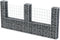 vidaXL - Gabion - mand - U-vormig - 240x20x100 - cm - staal
