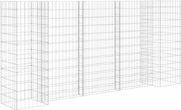 vidaXL - Gabion - plantenbak - H-vormig - 260x40x120 - cm - staaldraad