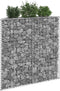 vidaXL - Gabion - plantenbak - trapezium - 100x20x100 - cm - gegalvaniseerd - staal