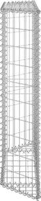 vidaXL - Gabion - plantenbak - trapezium - 100x20x100 - cm - gegalvaniseerd - staal