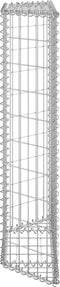 vidaXL - Gabion - plantenbak - trapezium - 80x20x100 - cm - gegalvaniseerd - staal