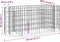 vidaXL - Gabion - plantenbak - verhoogd - 120x50x50 - cm - gegalvaniseerd - ijzer