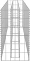 vidaXL - Gabion - plantenbak - verhoogd - 180x30x60 - cm - gegalvaniseerd - staal