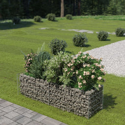 vidaXL - Gabion - plantenbak - verhoogd - 180x50x50 - cm - gegalvaniseerd - staal
