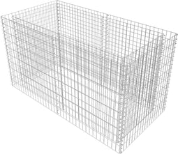 vidaXL - Gabion - plantenbak - verhoogd - 180x90x100 - cm - staal - zilverkleurig