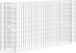 vidaXL - Gabion - plantenbak - verhoogd - 190x50x100 - cm - gegalvaniseerd - ijzer