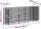 vidaXL - Gabion - plantenbak - verhoogd - 260x50x100 - cm - gegalvaniseerd - ijzer