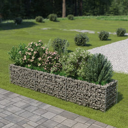 vidaXL - Gabion - plantenbak - verhoogd - 270x50x50 - cm - gegalvaniseerd - staal