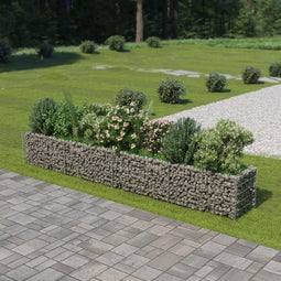 vidaXL - Gabion - plantenbak - verhoogd - 360x50x50 - cm - gegalvaniseerd - staal