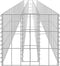 vidaXL - Gabion - plantenbak - verhoogd - 450x30x30 - cm - gegalvaniseerd - staal