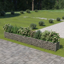 vidaXL - Gabion - plantenbak - verhoogd - 450x50x50 - cm - gegalvaniseerd - staal